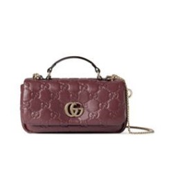 Perfette Qualità Repliche Borsa Mini con Manico Superiore Gucci GG Milano 806017 Malva Imitazione