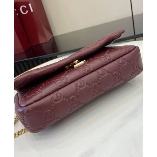 Perfette Qualità Repliche Borsa Mini con Manico Superiore Gucci GG Milano 806017 Malva Imitazione
