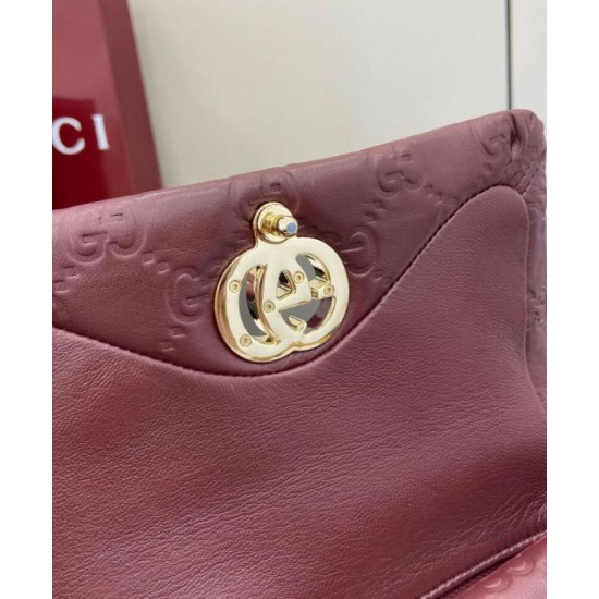 Perfette Qualità Repliche Borsa Mini con Manico Superiore Gucci GG Milano 806017 Malva Imitazione