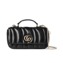 Migliore Repliche Borsa Mini con Manico Superiore Gucci GG Milano Nero Economiche Outlet Online