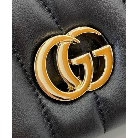 Migliore Repliche Borsa Mini con Manico Superiore Gucci GG Milano Nero Economiche Outlet Online