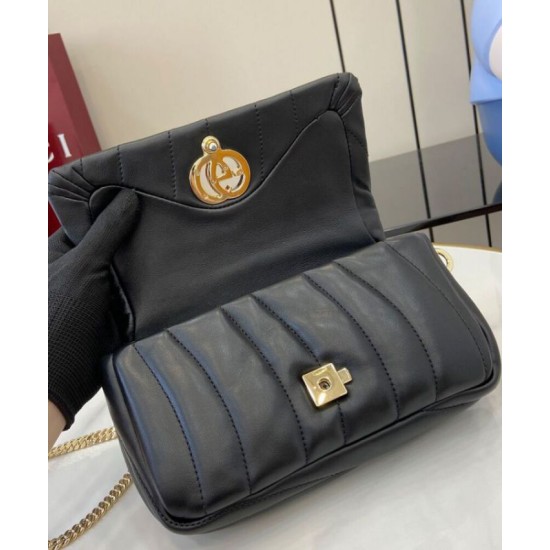 Migliore Repliche Borsa Mini con Manico Superiore Gucci GG Milano Nero Economiche Outlet Online