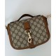 Replica perfetta Borsa a tracolla mini Gucci con stemma GG 815211 Caffè Imitazione Outlet Online