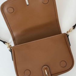 Replica perfetta Borsa a tracolla mini Gucci con stemma GG 815211 Caffè Imitazione Outlet Online