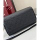 Perfette Qualità Repliche Borsa piccola con manico superiore Gucci GG Emblem 815255 Nera Imitazione
