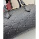 Perfette Qualità Repliche Borsa piccola con manico superiore Gucci GG Emblem 815255 Nera Imitazione