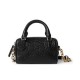 Perfette Qualità Repliche Borsa con manico superiore Super Mini Gucci GG Emblem 815256 Nera Imitazione