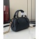 Perfette Qualità Repliche Borsa con manico superiore Super Mini Gucci GG Emblem 815256 Nera Imitazione