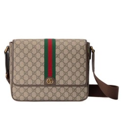 Replica perfetta Borsa Messenger Gucci Ophidia Media 761741 Caffè Scuro Imitazione Outlet Online