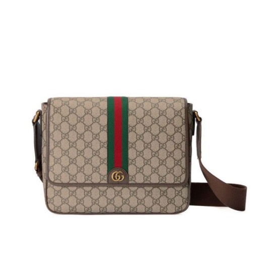 Replica perfetta Borsa Messenger Gucci Ophidia Media 761741 Caffè Scuro Imitazione Outlet Online