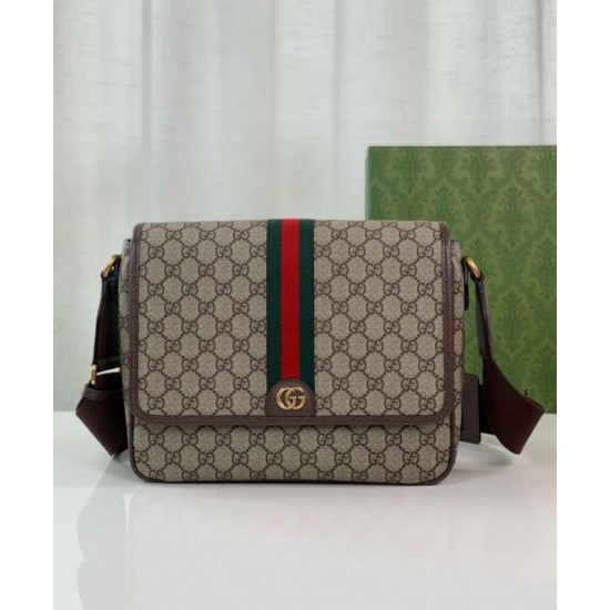 Replica perfetta Borsa Messenger Gucci Ophidia Media 761741 Caffè Scuro Imitazione Outlet Online