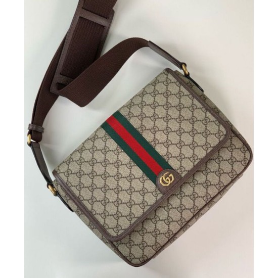 Replica perfetta Borsa Messenger Gucci Ophidia Media 761741 Caffè Scuro Imitazione Outlet Online