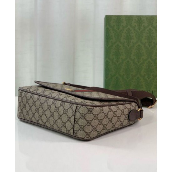 Replica perfetta Borsa Messenger Gucci Ophidia Media 761741 Caffè Scuro Imitazione Outlet Online