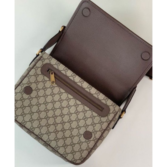 Replica perfetta Borsa Messenger Gucci Ophidia Media 761741 Caffè Scuro Imitazione Outlet Online