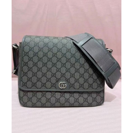 Miglior Falso Borsa Messenger Gucci Ophidia Media 761741 Grigio Scuro Economiche Premium