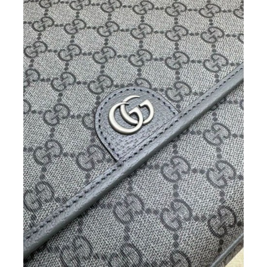 Miglior Falso Borsa Messenger Gucci Ophidia Media 761741 Grigio Scuro Economiche Premium