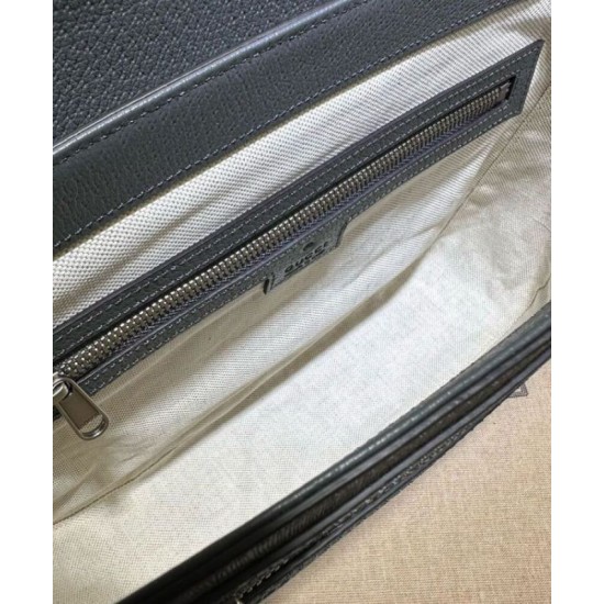 Miglior Falso Borsa Messenger Gucci Ophidia Media 761741 Grigio Scuro Economiche Premium