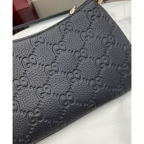 Miglior Falso Borsa Super Mini Gucci con stemma GG 815278 Nera Economiche Premium