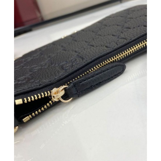 Miglior Falso Borsa Super Mini Gucci con stemma GG 815278 Nera Economiche Premium