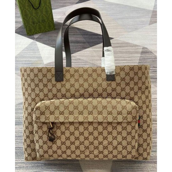 Miglior Falso Borsa Tote Gucci Grande GG 802166 Albicocca Economiche Premium