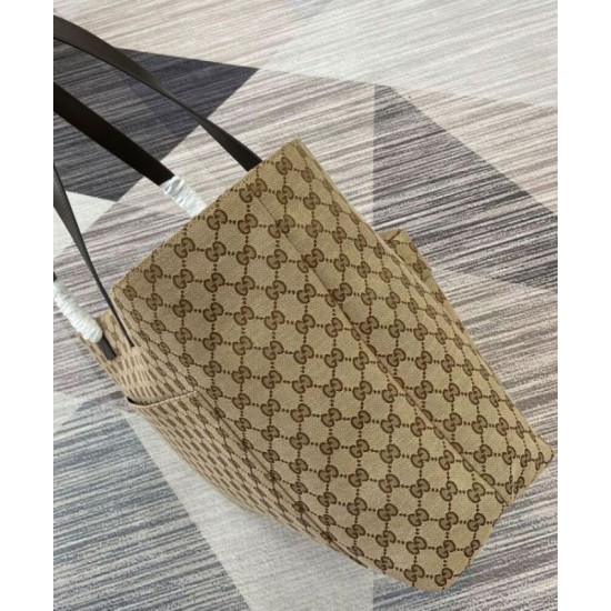 Miglior Falso Borsa Tote Gucci Grande GG 802166 Albicocca Economiche Premium