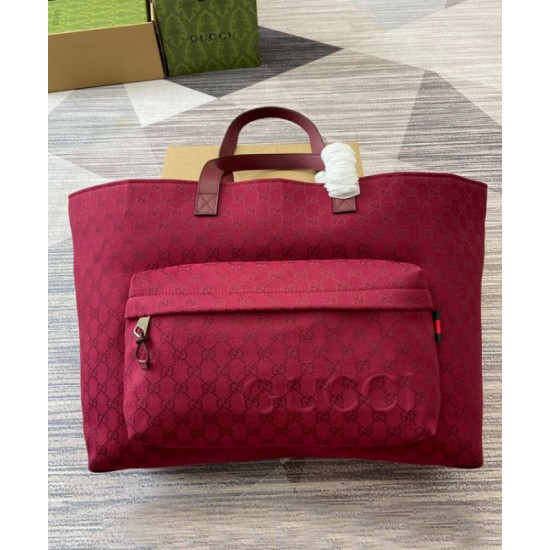 Miglior Falso Borsa Tote Gucci Grande GG 802166 Rosso Economiche Premium