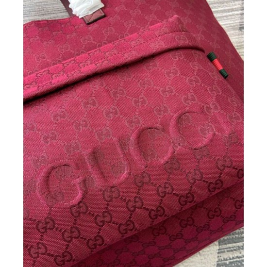 Miglior Falso Borsa Tote Gucci Grande GG 802166 Rosso Economiche Premium