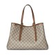 Replica perfetta Borsa tote media Gucci GG Emblem 815213 Caffè Imitazione Outlet Online