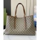 Replica perfetta Borsa tote media Gucci GG Emblem 815213 Caffè Imitazione Outlet Online