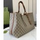 Replica perfetta Borsa tote media Gucci GG Emblem 815213 Caffè Imitazione Outlet Online