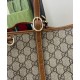 Replica perfetta Borsa tote media Gucci GG Emblem 815213 Caffè Imitazione Outlet Online