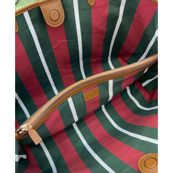 Replica perfetta Borsa tote media Gucci GG Emblem 815213 Caffè Imitazione Outlet Online