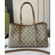 Migliore Repliche Borsa tote piccola Gucci GG Emblem 815214 Caffè Economiche Outlet Online
