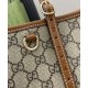 Migliore Repliche Borsa tote piccola Gucci GG Emblem 815214 Caffè Economiche Outlet Online