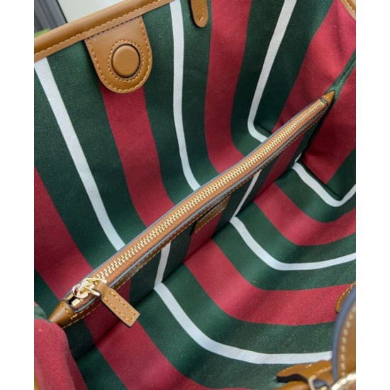 Migliore Repliche Borsa tote piccola Gucci GG Emblem 815214 Caffè Economiche Outlet Online