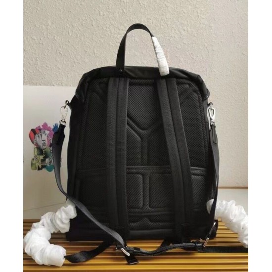 Migliore Repliche Zaino Prada Hot-nylon e pelle Nero Economiche Outlet Online