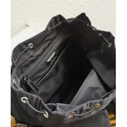Migliore Repliche Zaino Prada Hot-nylon e pelle Nero Economiche Outlet Online