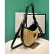 Perfette Qualità Repliche Borsa Prada Arque in vimini e pelle 1BC202 Nero Imitazione