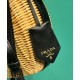 Perfette Qualità Repliche Borsa Prada Arque in vimini e pelle 1BC202 Nero Imitazione