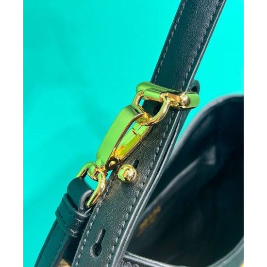 Perfette Qualità Repliche Borsa Prada Arque in vimini e pelle 1BC202 Nero Imitazione