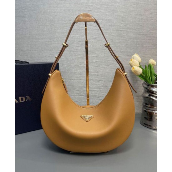 Replica perfetta Borsa a tracolla grande Prada 1BC212 Caffè Imitazione Outlet Online