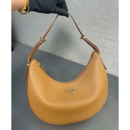Replica perfetta Borsa a tracolla grande Prada 1BC212 Caffè Imitazione Outlet Online
