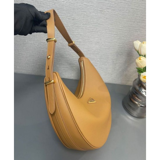 Replica perfetta Borsa a tracolla grande Prada 1BC212 Caffè Imitazione Outlet Online