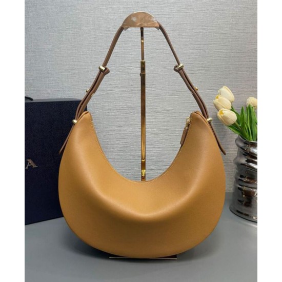 Replica perfetta Borsa a tracolla grande Prada 1BC212 Caffè Imitazione Outlet Online