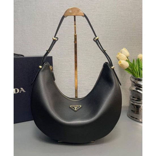 Replica perfetta Borsa a tracolla grande Prada 1BC212 Nero Imitazione Outlet Online
