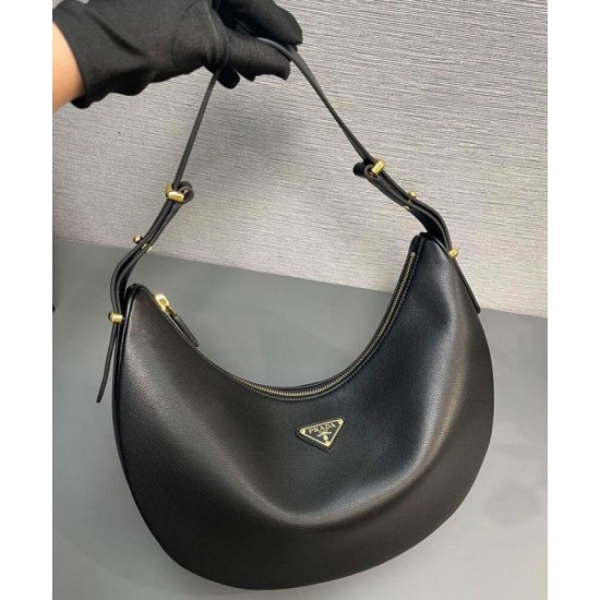 Replica perfetta Borsa a tracolla grande Prada 1BC212 Nero Imitazione Outlet Online