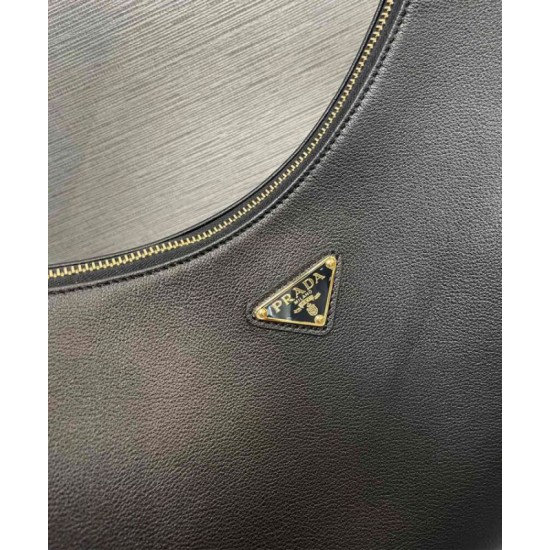 Replica perfetta Borsa a tracolla grande Prada 1BC212 Nero Imitazione Outlet Online