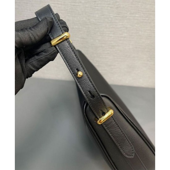 Replica perfetta Borsa a tracolla grande Prada 1BC212 Nero Imitazione Outlet Online