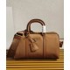 Replica perfetta Borsa tote Prada Fever-Edition in nylon riciclato e Safiano Caffè Imitazione Outlet Online