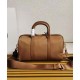 Replica perfetta Borsa tote Prada Fever-Edition in nylon riciclato e Safiano Caffè Imitazione Outlet Online